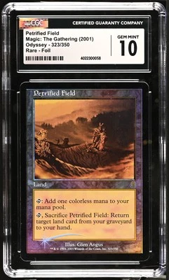 PETRIFIED FIELD Odyssey Foil Rare CGC 10 MTG [Nostalgium] - Image 1 of 2