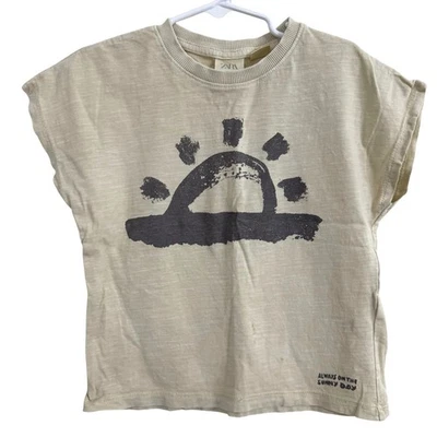 Zara Sun Short Sleeve Shirt Top Size 2-3 Years Cotton - Image 1 of 4