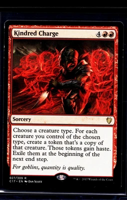 2017 MTG Magic The Gathering C17 Commander 2017 #27 Kindred Charge Red Rare LP - Image 1 of 2
