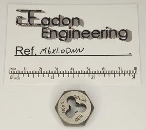 M6 x 1.0mm Metric Die Nut, HSS. By Goliath. Brand new. 21mm A/F. - Picture 1 of 1