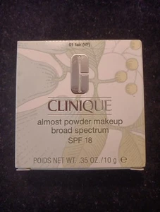 Clinique ~Almost Powder Makeup ~SPF 18-#01 Fair ~ 0.35 oz ~New In Box- Free Ship - Picture 1 of 4