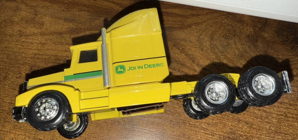 Ertl John Deere Truck Semi 18 Wheeler Yellow Diecast Toy Model Truck Cab Only - Image 1 of 4