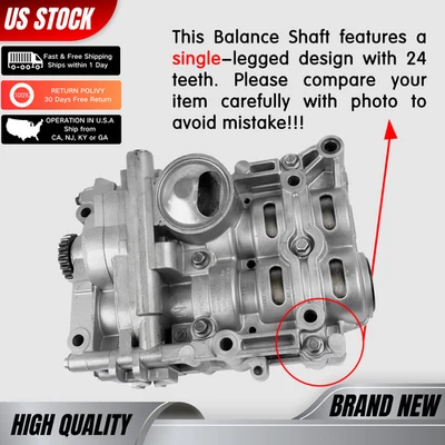Oil Pump Balance Shaft Single-legged Design For Kia Rondo Optima Hyundai Foto 1 de 2