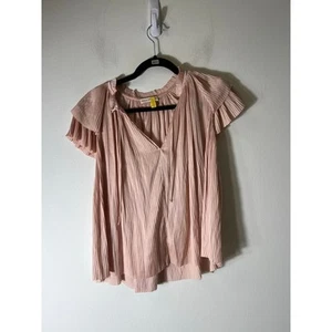 Top Ulla Johnson rosa blush manica svasata taglia 8 - Foto 1 di 3