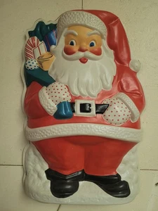 Vintage 1950s Electrified Light Up Blow Mold Santa - Picture 1 of 3