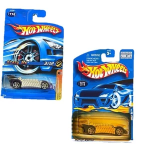 2001 & 2005 Hot Wheels #211 & #113 KRAZY 8s Purple/Chrome Gold/Black - Picture 1 of 6
