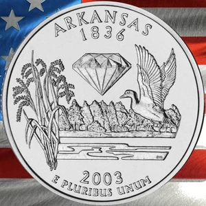 2003 P Arkansas State Quarter Circulated US Mint Collectible 💎 - Picture 1 of 4