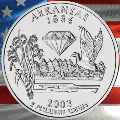2003 P Arkansas State Quarter Circulated US Mint Collectible 💎 - Image 1 of 4