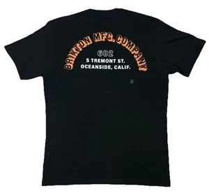 Brixton Haven schwarzes Herrenhemd Large maßgeschneiderte Passform California Tasche T-Shirt neu mit Etikett - Bild 1 von 5