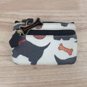 Dooney and Bourke White "Scottie" Keychain Coin Wallet Purse - Picture 1 of 10