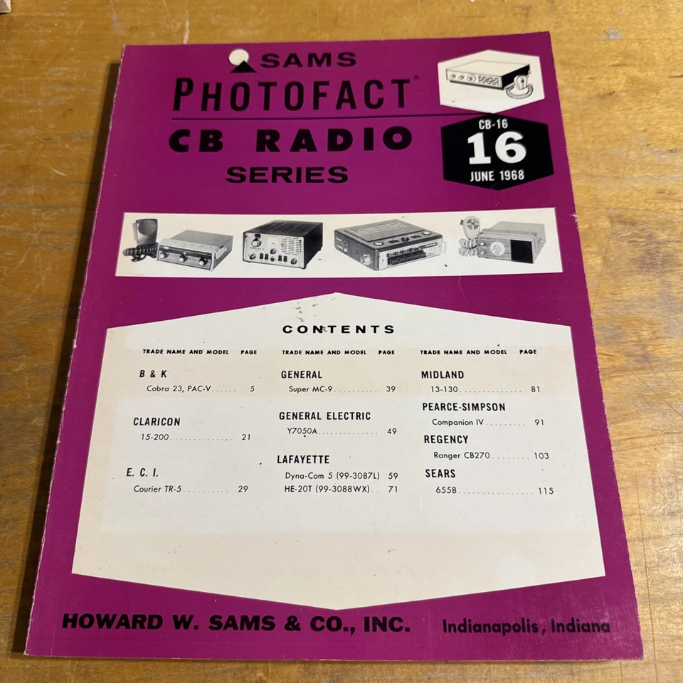 SAMS Photofact CB Radio Series Manual CB 16 June 1968 - Image 1 of 1