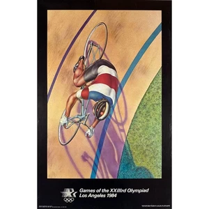 ORIGINAL POSTER - 1980 - LOS ANGELES 1984 OLYMPICS (AERIAL BIKING) - Picture 1 of 4