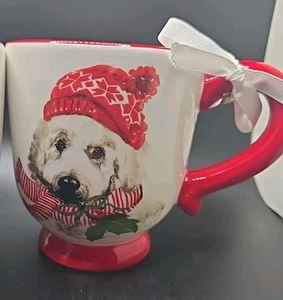 Two Potter’s Studio white fluffy dog mug - Picture 1 of 5