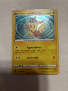 Special Delivery Pikachu SWSH074 SWSH: Sword & Shield Promo Cards Holo - Picture 1 of 11