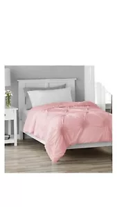 TWIN RUCHED PINK COMFORTER T/TXL Pink Ruching NEW W/ Tags Super Soft!! - Picture 1 of 4