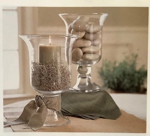 Southern Living & Willow House Hemingway Hurricane Clear Footed Vase #40350 - Picture 1 of 11