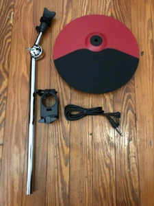 Red 10" Alesis Cymbal NEW w/21" Arm 1.5" Clamp & Cable Command X Drum SE Special - Picture 1 of 3