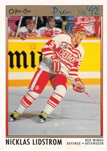1991-92 OPC Premier Hockey Nicklas Lidstrom RC #117 NM/MT DETROIT RED WINGS