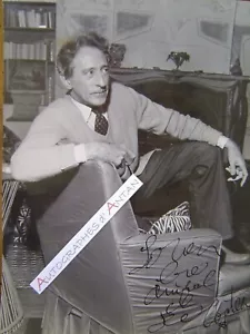 ● Jean COCTEAU Photo Dedication Autograph Photography Print 1953 KEYSTONE Press - Picture 1 of 3