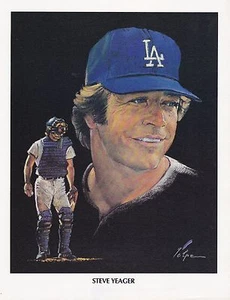 ORIGINAL 1982 LOS ANGELES DODGERS UNION 76 STEVE YEAGER BASEBALL PHOTO - Picture 1 of 1