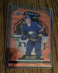 2022-23 UD Allure Orange Slice Rookies Die Cut #124 Jack Quinn Sabres Card