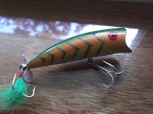 Older USA Made Older Bomber Wood Ratter Popper 07 Perch Tail Spinner Chugger - Picture 1 of 4
