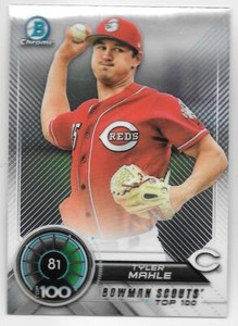 2018 Bowman Chrome TYLER MAHLE Bowman Scouts Top 100 - CINCINNATI REDS - BTP-81