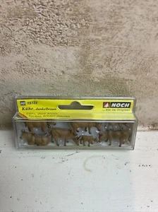 NOCH, #15722 HO GAUGE, 1:87 SCALE, COWS, DARK BROWN, MODEL RAILWAY FIGURES - Foto 1 di 3
