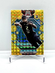 2023 Panini Mosaic D.J. JOHNSON Reactive Yellow Rookie RC Panthers #314 sp