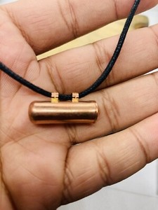 TAWEEZ TAVIZ COPPER TABIZ LOCKET PROTECTION WEAR AROUND NECK WITH BLACK CORD NEW