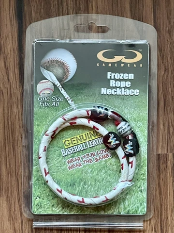 Miami Marlins Frozen Rope Necklace Baseball Jewelry MLB Cover