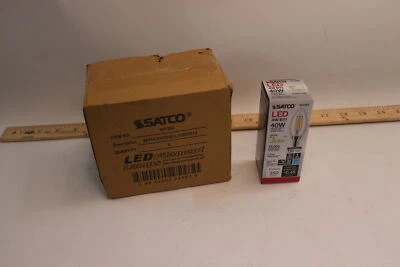 (6-Pk) Satco Vintage Edison Dimmable LED B11 Clear 120V E12 4W S21265 - Image 1 of 3