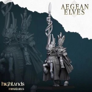 Highland Miniatures Aegean Elf Mounted Lord - 3D Printed - Picture 1 of 1