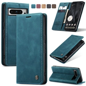 For Google Pixel 10 9 Pro XL 8A 7A 6 Pro PU Leather Magnetic Flip Wallet Case - Picture 1 of 14