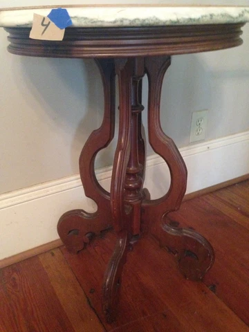 Antique Victorian  wood  End  table  plant stand Cover