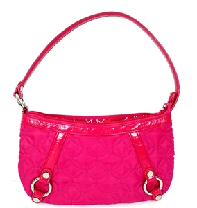 Vera Bradley Schultertasche Handtasche hellrosa gesteppt Lackbesatz Reißverschluss Frühling Sommer - Bild 1 von 14