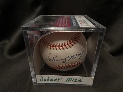 Johnny Mize HOF Autographed Vintage OAL Baseball JSA Cardinals Yankees- # - Image 1 of 4