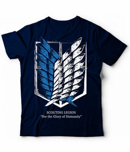 Tshirt Attacco dei Giganti Legione Esplorativa - Manica Corta - Eren Levi Mikasa - Foto 1 di 5