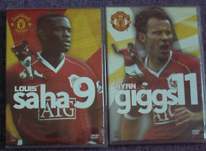 SIGNED! TWO MAN UTD MINI DVDS (2007). RYAN GIGGS and LOUIS SAHA.