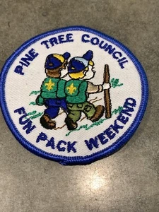Parche de tela de fin de semana BSA Cub Scout Pine Tree Council divertido paquete nuevo sin usar - Imagen 1 de 2
