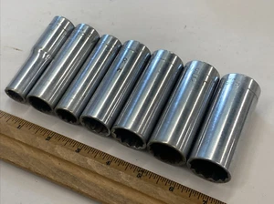 7 Craftsman USA 12 pt. 1/2 Zoll Antrieb, tiefe Steckschlüsseleinsätze, -V- Serie, 1/2 - 1" bn4188 - Bild 1 von 4