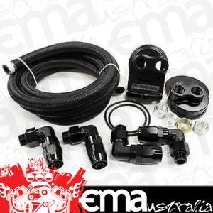 Aeroflow AF64-2042 Billet Oil Filter Remote Mountkit Single Filter Kit -10 Hosea - Picture 1 of 2