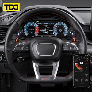 Carbon Fiber Steering Wheel Magnetic LED Paddle Shifters for Audi B9 Q Series - Picture 1 of 6