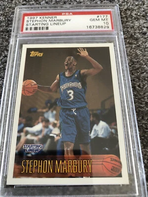 1997 Kenner SLU STEPHON MARBURY TOPPS RC psa Gem MT 10 - Image 1 of 2