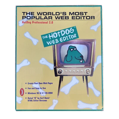 Vintage The HotDog Web Editor 1996 Professional 2.0 NOS - Image 1 of 4