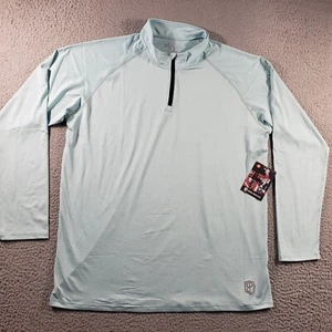 Born Primitive Shirt Herren 3XL Blau 1/4 Reißverschluss Neu mit Etikett Stretch Athleisure Pullover - Bild 1 von 9