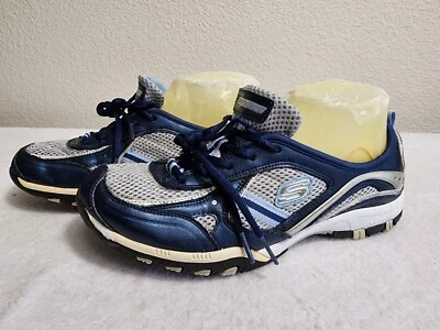 SKECHERS  Women's Shoes Relaxed Breathe Easy Fortune-Knit Slip-On Blue Sz.8.5 - Image 1 of 4