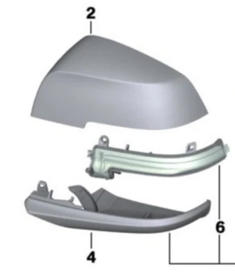 Brand New Genuine BMW F Series Drivers Side Mirror Indicator 63137280772 - Image 1 of 4