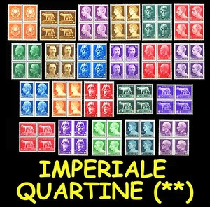 ITALIA ITALY 1929 Serie Imperiale MNH ** in quartine Italian Reign - Picture 1 of 24