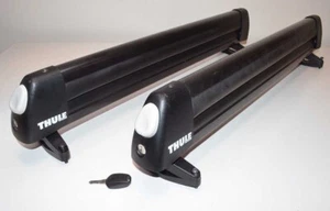 Thule 725 Flat Top 6 Ski & Snowboard Racks with Locks, Key & Universal Mounts - Picture 1 of 6